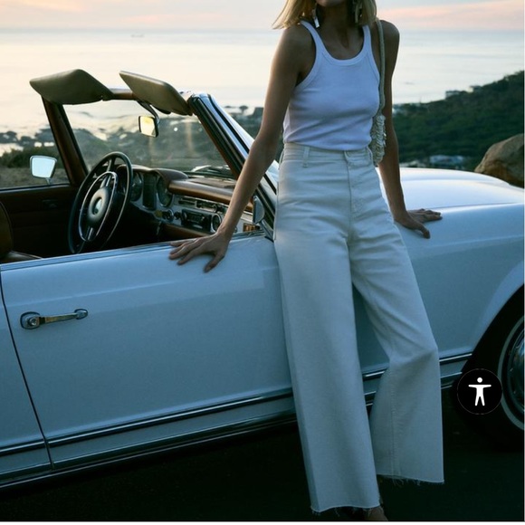 Zara Denim - Zara Sailor Marine straight jeans